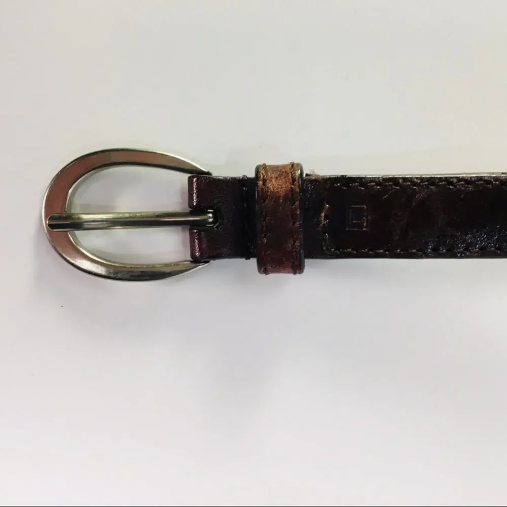 Braided Leather Skinny Belt Large 3/4” Wide